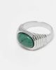 ASOS DESIGN ASOS DESIGN faux blue stone signet ring in silver - 3