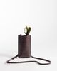 ASOS DESIGN ASOS DESIGN faux croc leather crossbody pouch in brown - 1