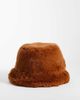 ASOS DESIGN ASOS DESIGN faux fur bucket hat in orange - 1