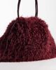 ASOS DESIGN ASOS DESIGN faux fur shopper tote bag in burgundy-RED - 4