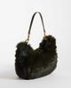 ASOS DESIGN ASOS DESIGN faux fur shoulder bag in green - 4