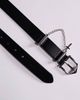 ASOS DESIGN ASOS DESIGN faux leather belt with cross and chain attachment in black - 1