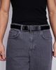 ASOS DESIGN ASOS DESIGN faux leather belt with cross and chain attachment in black - 3