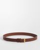 ASOS DESIGN ASOS DESIGN faux leather belt with gold buckle in tan-Brown - 1