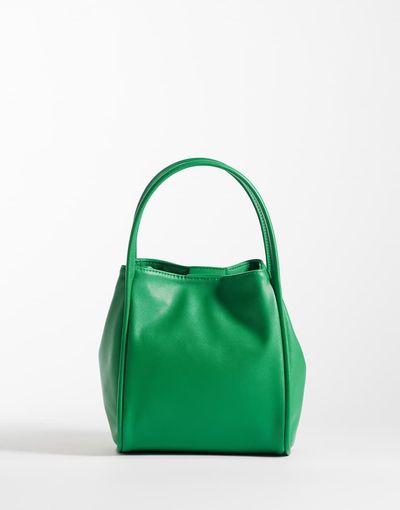 ASOS DESIGN ASOS DESIGN faux leather bucket cross body bag in green