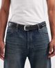 ASOS DESIGN ASOS DESIGN faux leather burnished studded belt in black - 1