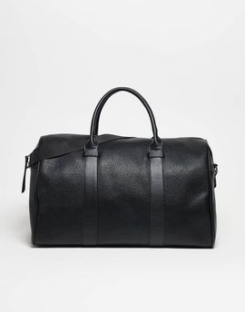 ASOS DESIGN ASOS DESIGN faux leather carryall bag in black