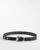 ASOS DESIGN ASOS DESIGN faux leather cross studded belt with western textured buckle in black - 1