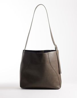 ASOS DESIGN ASOS DESIGN faux leather crossbody bag in taupe-Brown