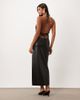 ASOS DESIGN ASOS DESIGN faux leather deep plunge maxi dress in black - 3