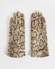 ASOS DESIGN ASOS DESIGN faux leather long gloves in snake print-MULTI - 1