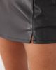 ASOS DESIGN ASOS DESIGN faux leather mini pelmet skort with slit in black - 4