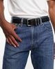 ASOS DESIGN ASOS DESIGN faux leather pebbled belt with engraved burnished buckles in black - 2