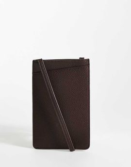 ASOS DESIGN ASOS DESIGN faux leather phone cross body pouch in brown