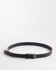 ASOS DESIGN ASOS DESIGN faux leather skinny belt with gunmetal buckle in black - 1