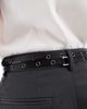 ASOS DESIGN ASOS DESIGN faux leather studded double strap skinny belt-Black - 3