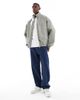 ASOS DESIGN ASOS DESIGN faux leather track jacket in gray - 2