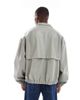 ASOS DESIGN ASOS DESIGN faux leather track jacket in gray - 3