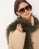 ASOS DESIGN ASOS DESIGN faux mongolian fur scarf in dark green - 2