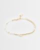 ASOS DESIGN ASOS DESIGN faux pearl and bead bracelet in gold - 1