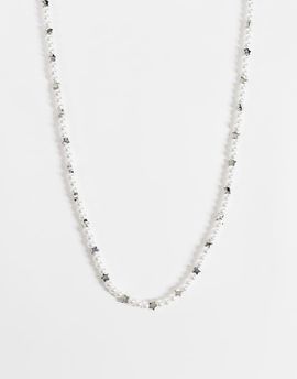 ASOS DESIGN ASOS DESIGN faux pearl and star beaded necklace in white