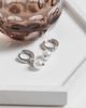 ASOS DESIGN ASOS DESIGN faux pearl drop huggie hoop earrings in silver tone - 2