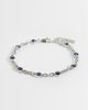 ASOS DESIGN ASOS DESIGN faux sapphire stone chain bracelet in silver - 1