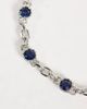 ASOS DESIGN ASOS DESIGN faux sapphire stone chain bracelet in silver - 2