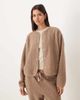 ASOS DESIGN ASOS DESIGN faux shearling lounge jacket in mink-Brown - 1