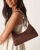 ASOS DESIGN ASOS DESIGN faux suede 90s shoulder bag in chocolate-Brown - 1