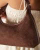 ASOS DESIGN ASOS DESIGN faux suede 90s shoulder bag in chocolate-Brown - 3