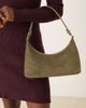 ASOS DESIGN ASOS DESIGN faux suede 90s shoulder bag in khaki-Green - 3