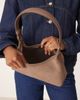 ASOS DESIGN ASOS DESIGN faux suede 90s shoulder bag in mocha-Brown - 3
