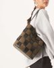 ASOS DESIGN ASOS DESIGN faux suede and faux leather weave bucket tote bag in khaki-Green - 1