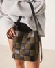 ASOS DESIGN ASOS DESIGN faux suede and faux leather weave bucket tote bag in khaki-Green - 3