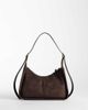 ASOS DESIGN ASOS DESIGN faux suede belted strap shoulder bag in chocolate-Brown - 1