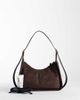 ASOS DESIGN ASOS DESIGN faux suede belted strap shoulder bag in chocolate-Brown - 2