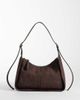 ASOS DESIGN ASOS DESIGN faux suede belted strap shoulder bag in chocolate-Brown - 4