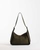 ASOS DESIGN ASOS DESIGN faux suede belted strap shoulder bag in khaki-Green - 1