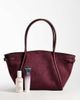ASOS DESIGN ASOS DESIGN faux suede belted tote bag in burgundy-RED - 2