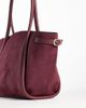ASOS DESIGN ASOS DESIGN faux suede belted tote bag in burgundy-RED - 3