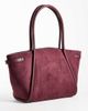 ASOS DESIGN ASOS DESIGN faux suede belted tote bag in burgundy-RED - 4