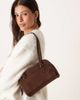 ASOS DESIGN ASOS DESIGN faux suede boxy shoulder bag in chocolate-Brown - 1