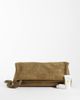ASOS DESIGN ASOS DESIGN faux suede croc flap clutch bag in khaki-Green - 2
