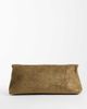 ASOS DESIGN ASOS DESIGN faux suede croc flap clutch bag in khaki-Green - 4