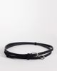 ASOS DESIGN ASOS DESIGN faux suede double strap skinny belt in black - 1