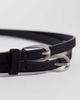ASOS DESIGN ASOS DESIGN faux suede double strap skinny belt in black - 3