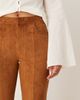 ASOS DESIGN ASOS DESIGN faux suede flare pants in brown - 2