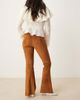ASOS DESIGN ASOS DESIGN faux suede flare pants in brown - 3