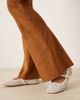ASOS DESIGN ASOS DESIGN faux suede flare pants in brown - 4
